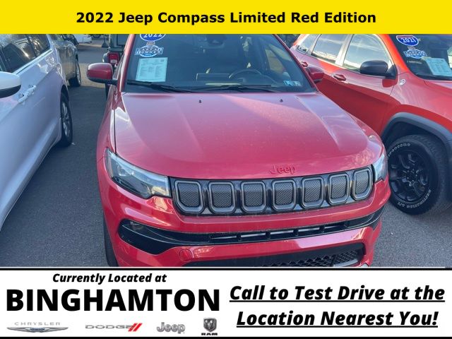 Used 2022 Jeep Compass Limited with VIN 3C4NJDCB1NT237209 for sale in Binghamton, NY