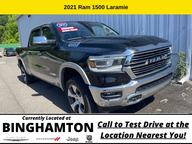 Used 2021 RAM Ram 1500 Pickup Laramie with VIN 1C6SRFRT4MN817633 for sale in Binghamton, NY