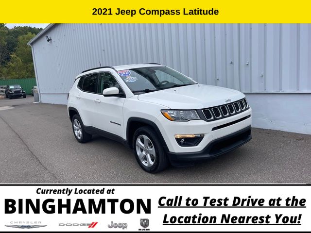 Used 2021 Jeep Compass Latitude with VIN 3C4NJDBB5MT579374 for sale in Binghamton, NY