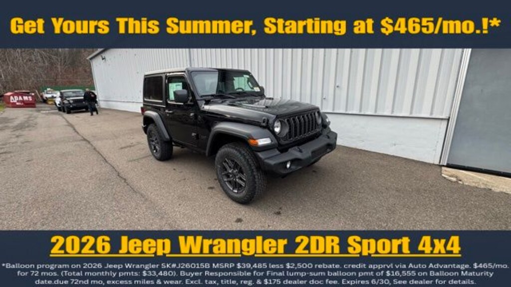 New 2026 Jeep Wrangler Sport S Sport Utility