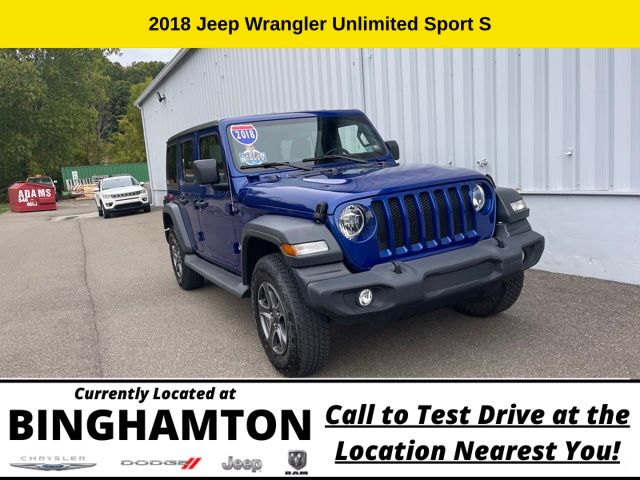 Used 2018 Jeep All-New Wrangler Unlimited Sport S with VIN 1C4HJXDG5JW277046 for sale in Binghamton, NY