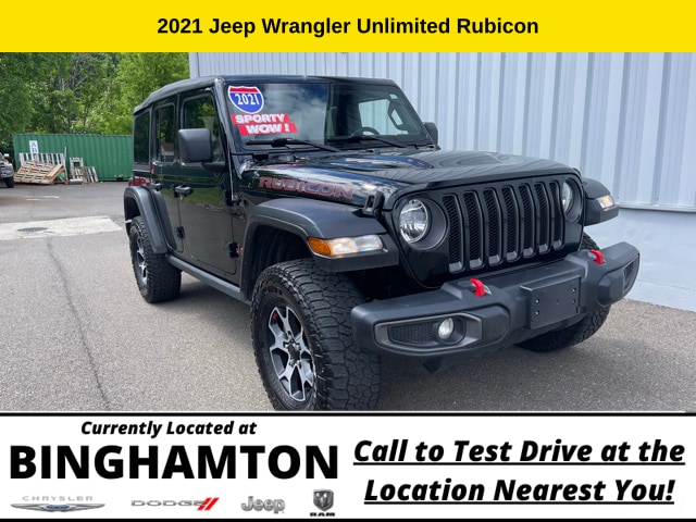 Used 2021 Jeep Wrangler Unlimited Rubicon with VIN 1C4HJXFN6MW744149 for sale in Binghamton, NY