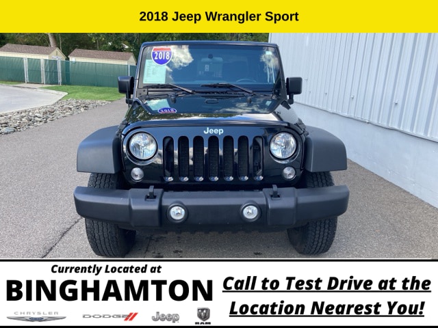 Used 2018 Jeep Wrangler JK Sport with VIN 1C4AJWAG4JL864971 for sale in Binghamton, NY