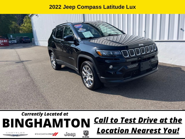 Used 2022 Jeep Compass Latitude Lux with VIN 3C4NJDFBXNT149836 for sale in Binghamton, NY