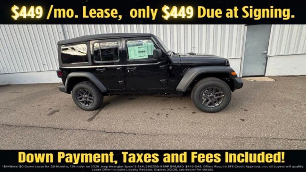New 2026 Jeep Wrangler Sport S Sport Utility