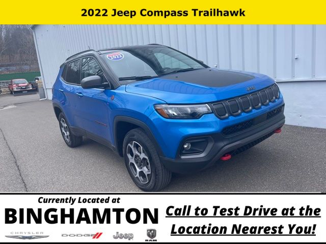 Used 2022 Jeep Compass Trailhawk with VIN 3C4NJDDB0NT101264 for sale in Binghamton, NY