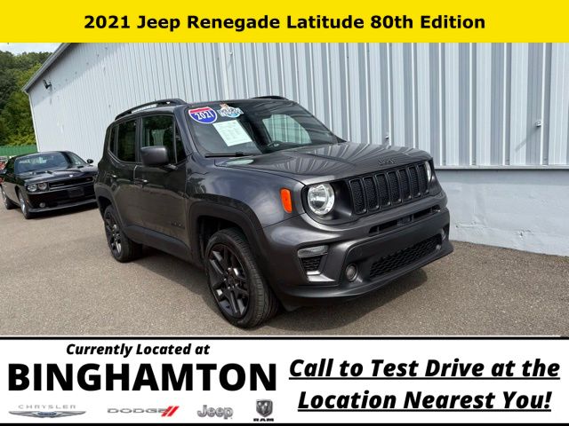 Used 2021 Jeep Renegade 80TH Edition with VIN ZACNJDBB0MPM77646 for sale in Binghamton, NY