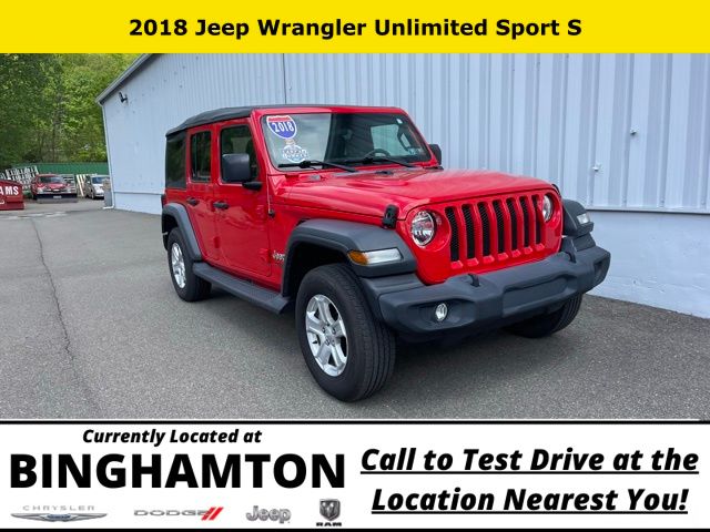 Used 2018 Jeep All-New Wrangler Unlimited Sport S with VIN 1C4HJXDG9JW259360 for sale in Binghamton, NY