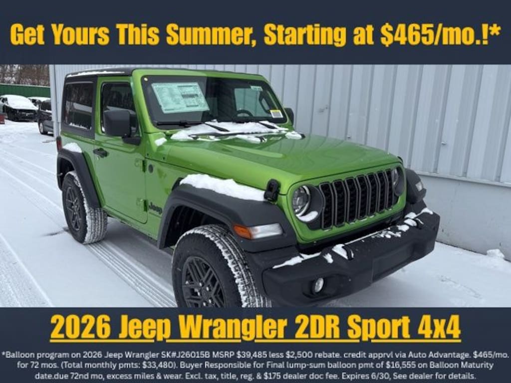 New 2026 Jeep Wrangler Sport S Sport Utility