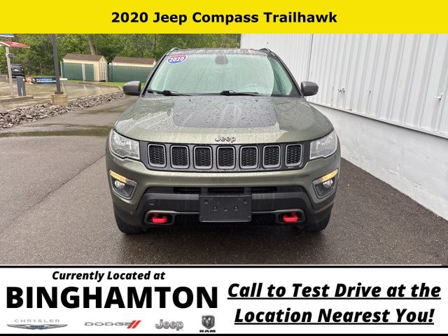Used 2020 Jeep Compass Trailhawk with VIN 3C4NJDDB8LT119010 for sale in Binghamton, NY