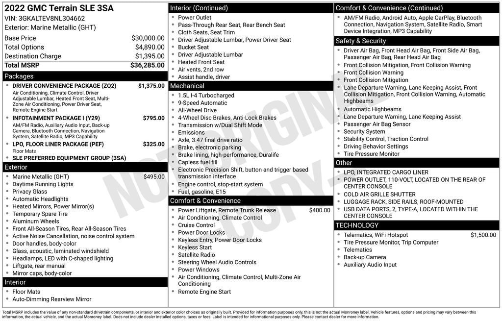 2022 GMC Terrain SLE image 6