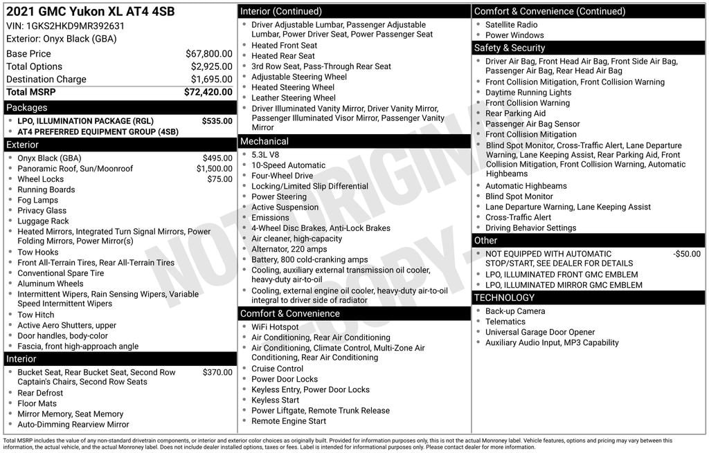 2021 GMC Yukon XL AT4 image 5