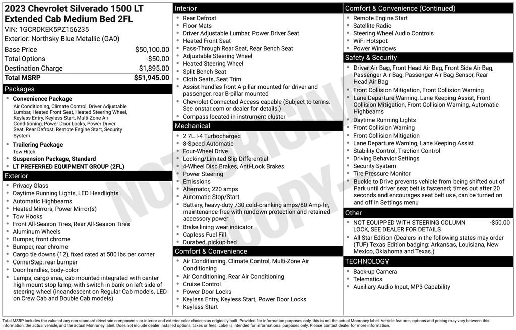 2023 Chevrolet Silverado 1500 LT (2FL) image 3