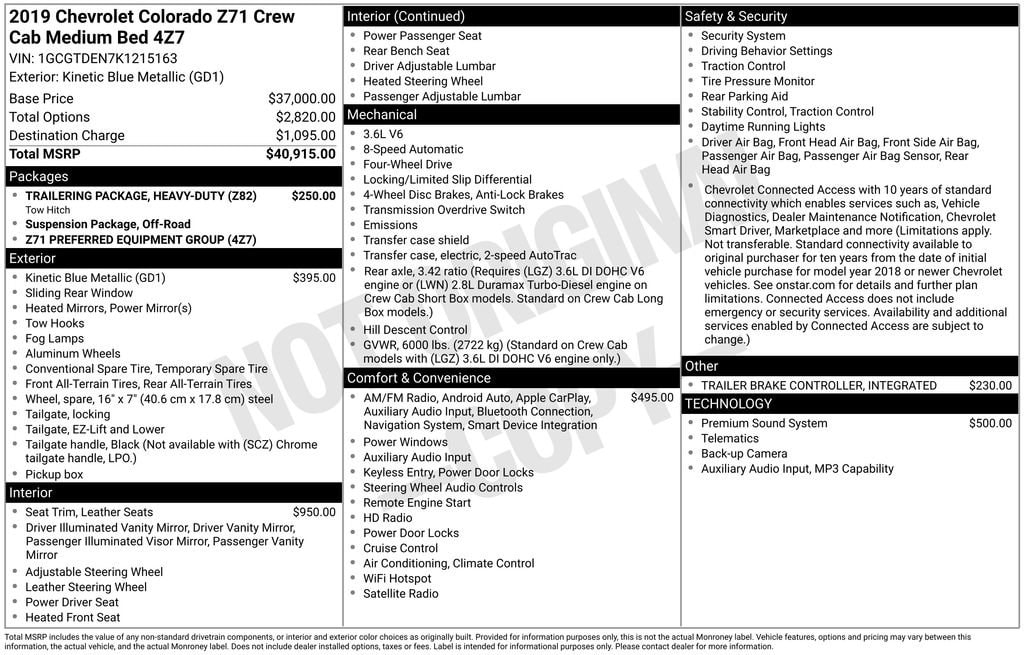 2019 Chevrolet Colorado 4WD Z71 image 5