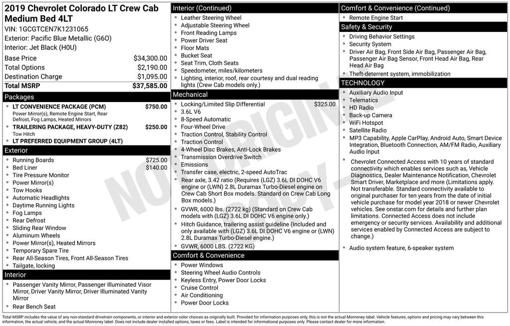 2019 Chevrolet Colorado 4WD LT image 4