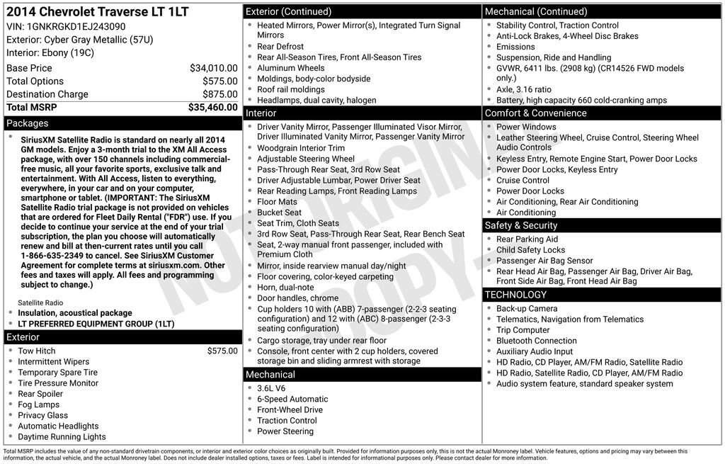 2014 Chevrolet Traverse LT image 4