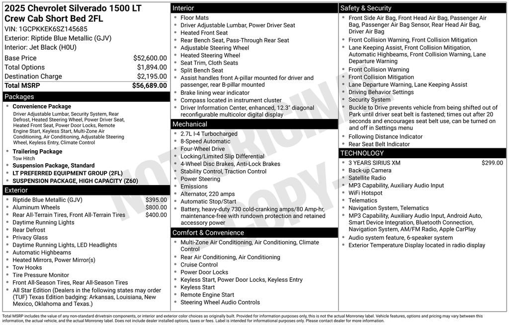 2025 Chevrolet Silverado 1500 LT (2FL) vehicle photo 4