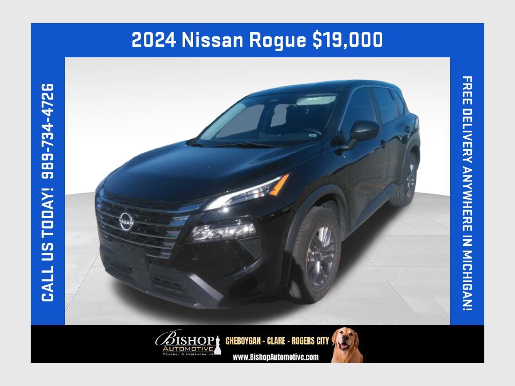 Used 2024 Nissan Rogue S with VIN 5N1BT3AB9RC752353 for sale in Rogers City, MI