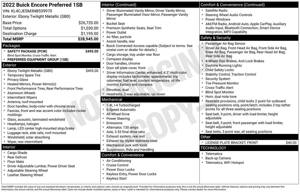2022 Buick Encore Preferred image 5