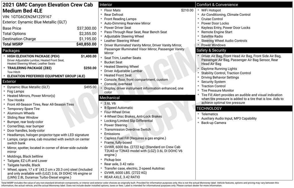 2021 GMC Canyon 4WD Elevation image 4