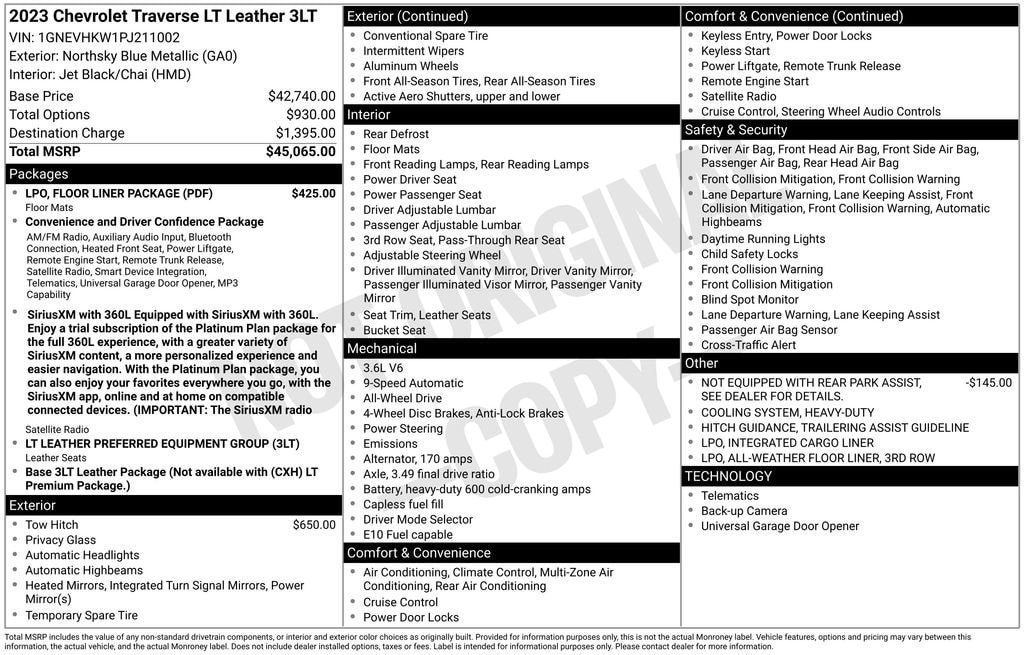 2023 Chevrolet Traverse LT Leather image 5