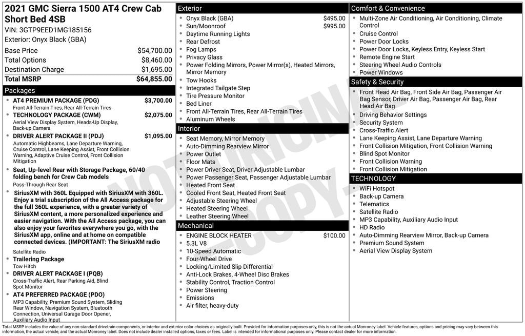 2021 GMC Sierra 1500 AT4 image 4