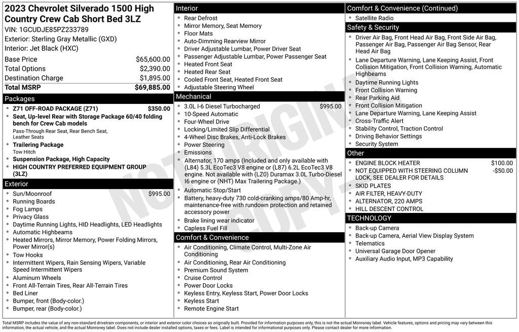 2023 Chevrolet Silverado 1500 High Country image 5