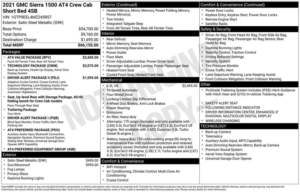 2021 GMC Sierra 1500 AT4 image 26