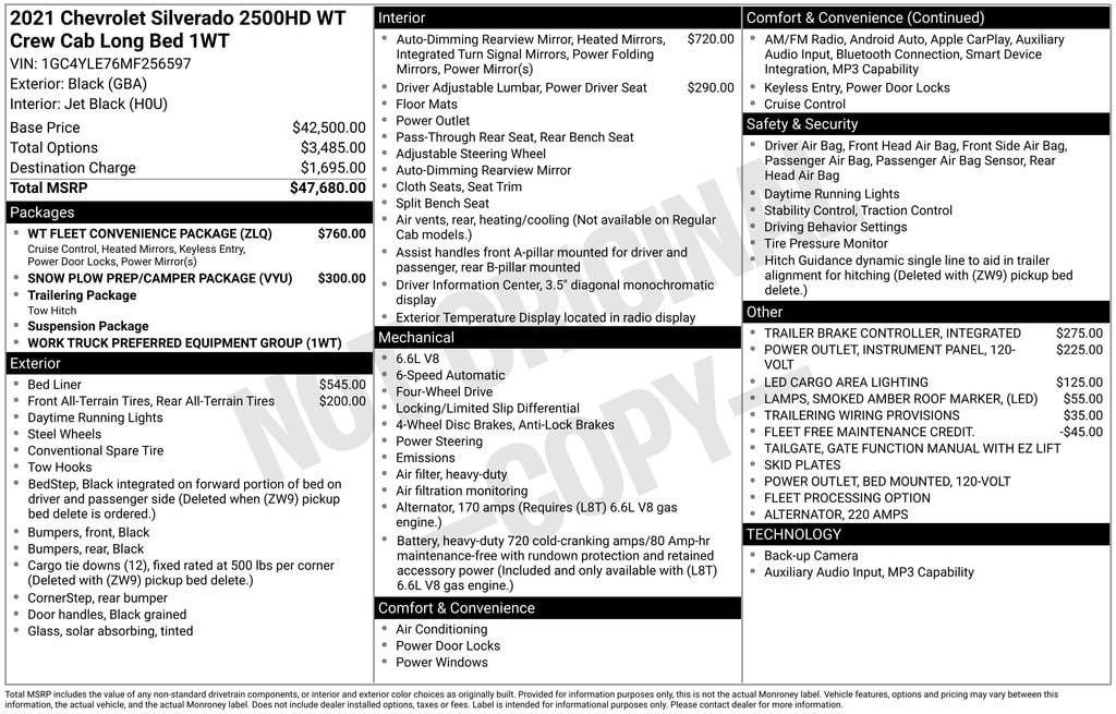 2021 Chevrolet Silverado 2500 HD Work Truck image 6