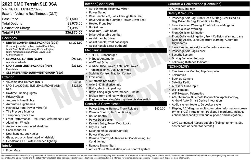2023 GMC Terrain SLE image 4