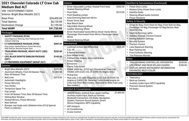 2021 Chevrolet Colorado 4WD LT image 5