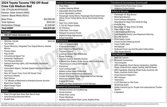 2024 Toyota Tacoma 4WD SR5 image 2