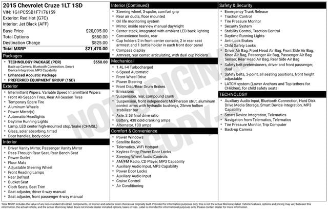 2015 Chevrolet Cruze LT image 2