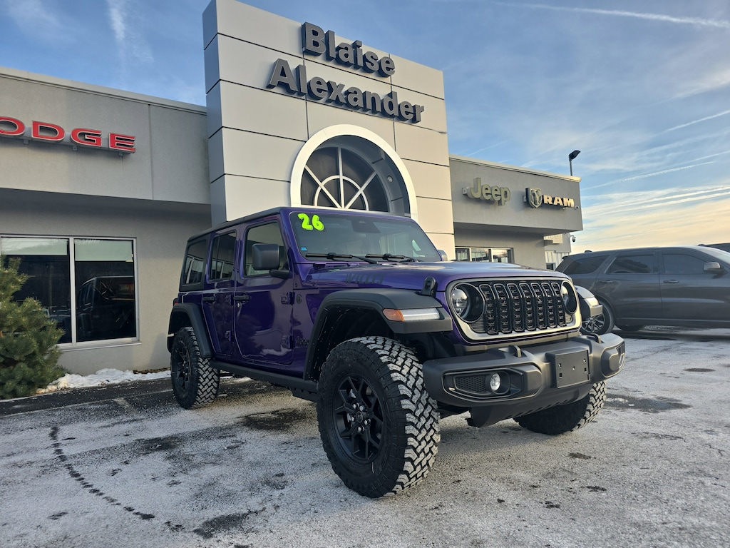 New 2026 Jeep Wrangler 4-DOOR WILLYS Sport Utility