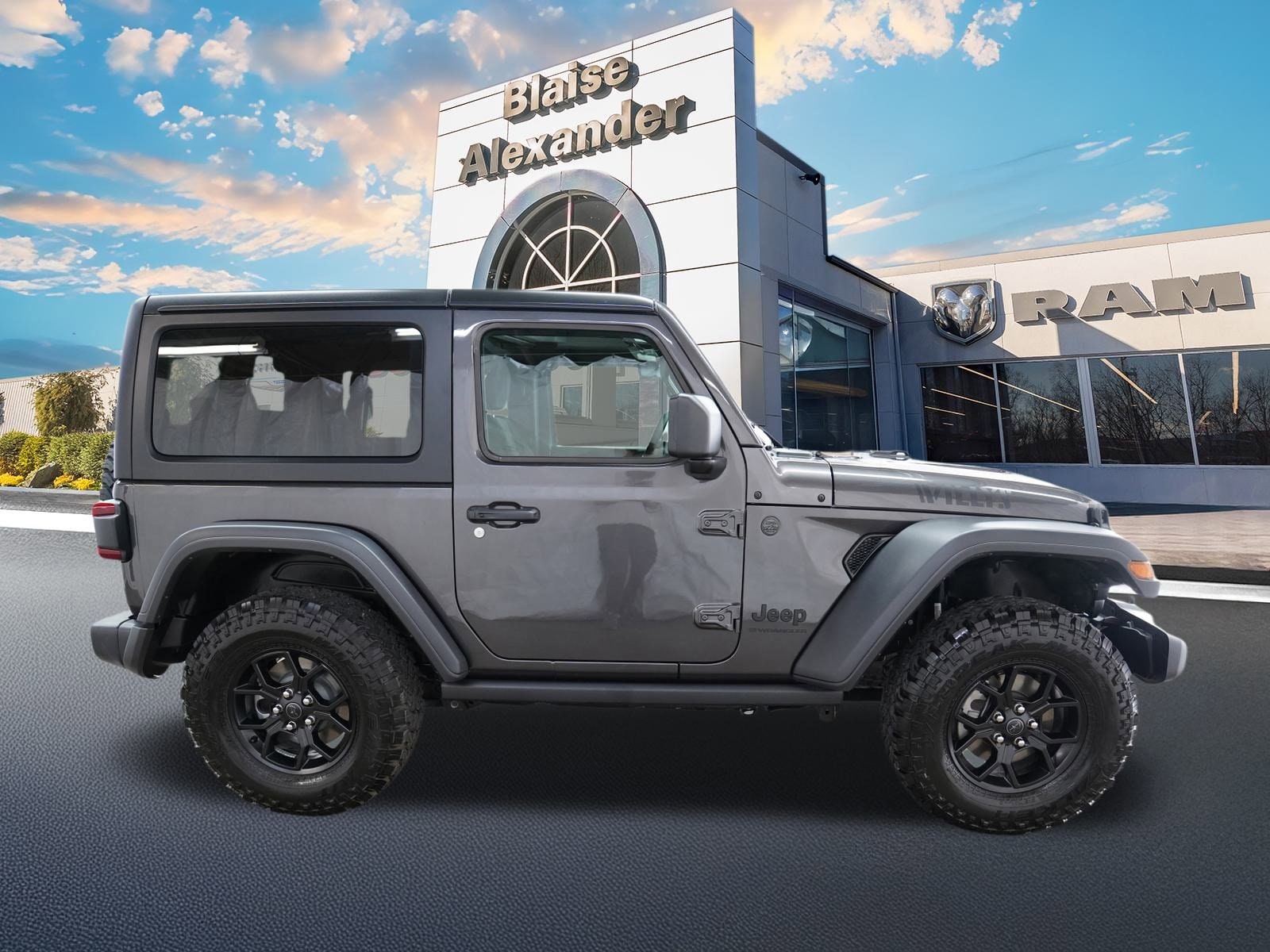 Used 2024 Jeep Wrangler 2-Door Willys with VIN 1C4PJXAG4RW366358 for sale in Lewisburg, PA
