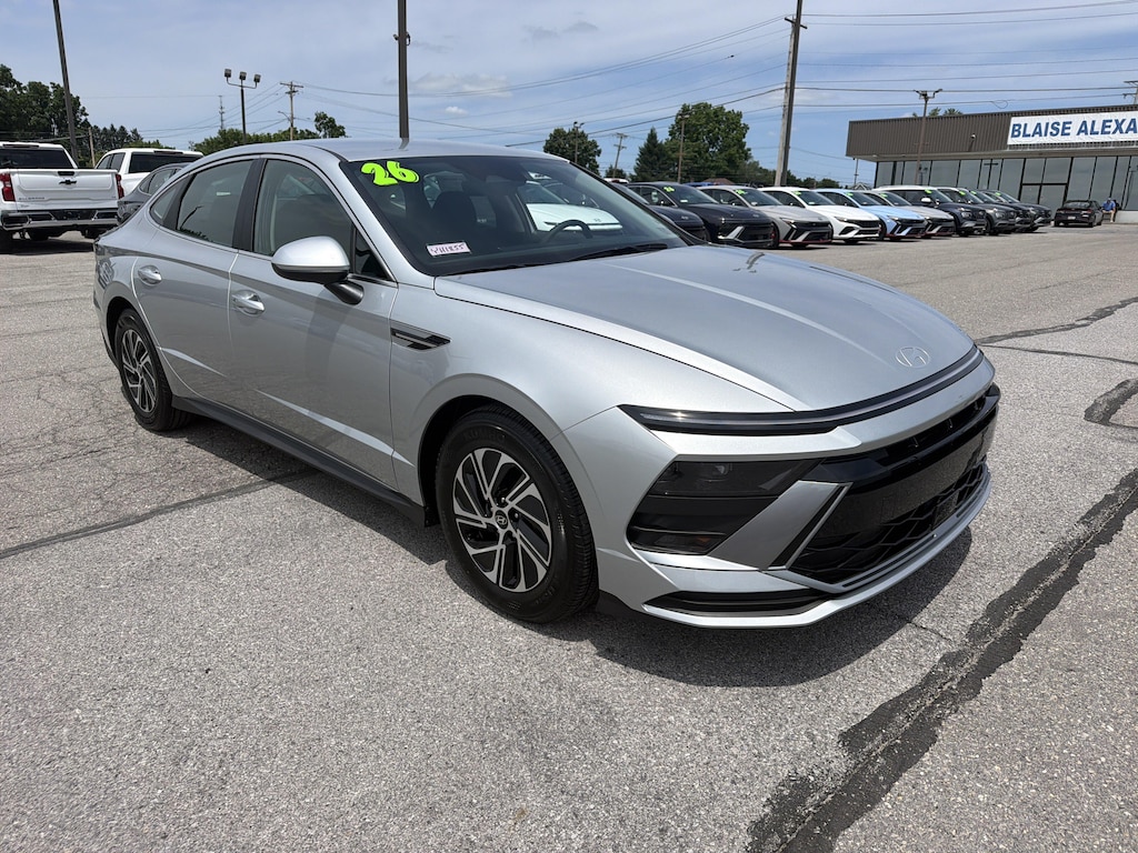New 2026 Hyundai Sonata Hybrid Blue Sedan