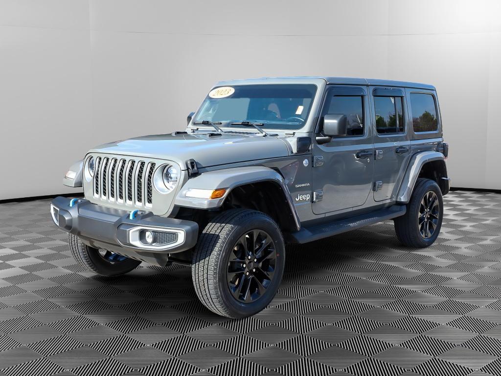 Used 2023 Jeep Wrangler 4xe Sahara 4XE with VIN 1C4JJXP6XPW524901 for sale in Bloomington, IN