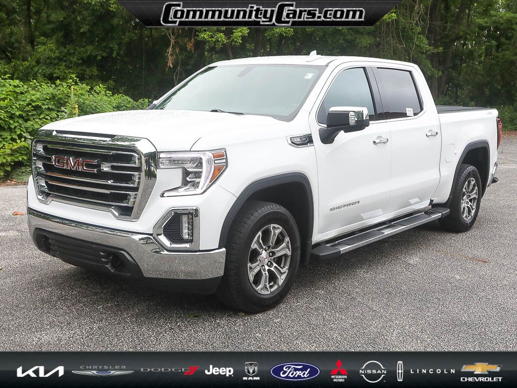 Used 2021 GMC Sierra 1500 SLT with VIN 3GTU9DED1MG263044 for sale in Bloomington, IN