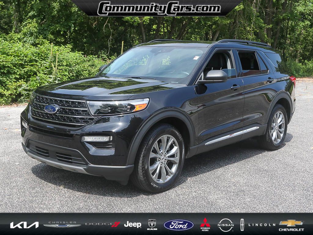 Used 2021 Ford Explorer XLT with VIN 1FMSK8DH6MGA59256 for sale in Bloomington, IN