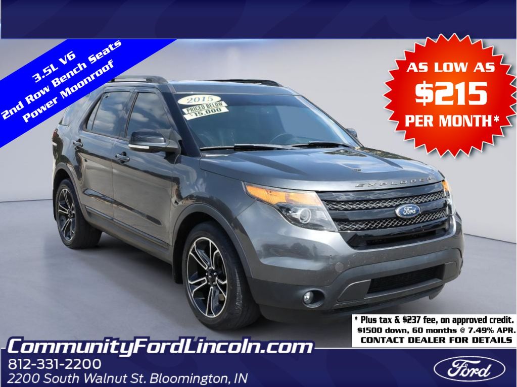 Used 2015 Ford Explorer Sport with VIN 1FM5K8GT7FGB88462 for sale in Spencer, IN