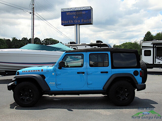 Used 2021 Jeep Wrangler Unlimited Sport with VIN 1C4HJXDN5MW622854 for sale in Mineral Bluff, GA