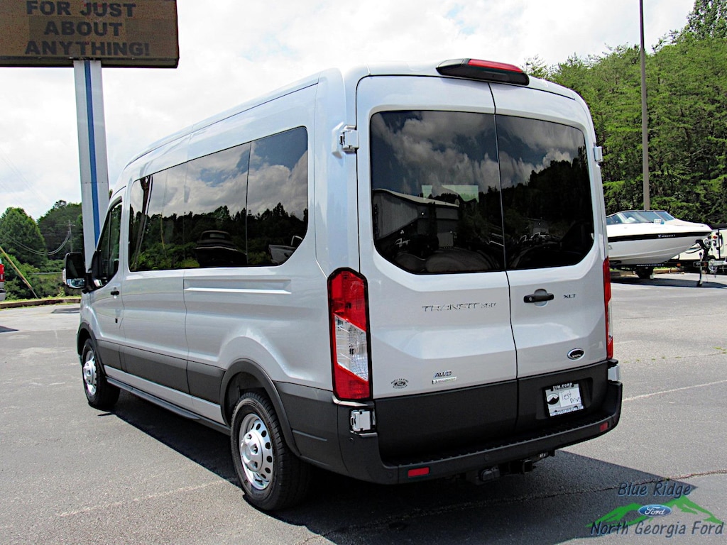 New 2025 Ford Transit Passenger Wagon T-350 148 Med Roof XLT AWD 15 Passenger Full-size Passenger Van