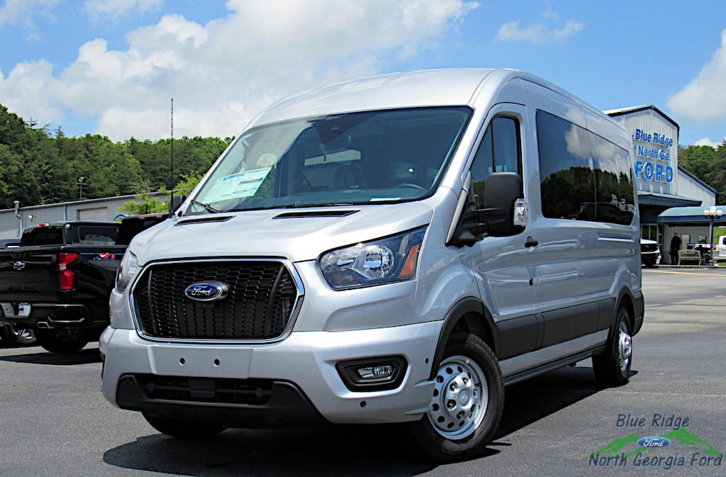 New 2025 Ford Transit Passenger Wagon T-350 148 Med Roof XLT AWD 15 Passenger Full-size Passenger Van