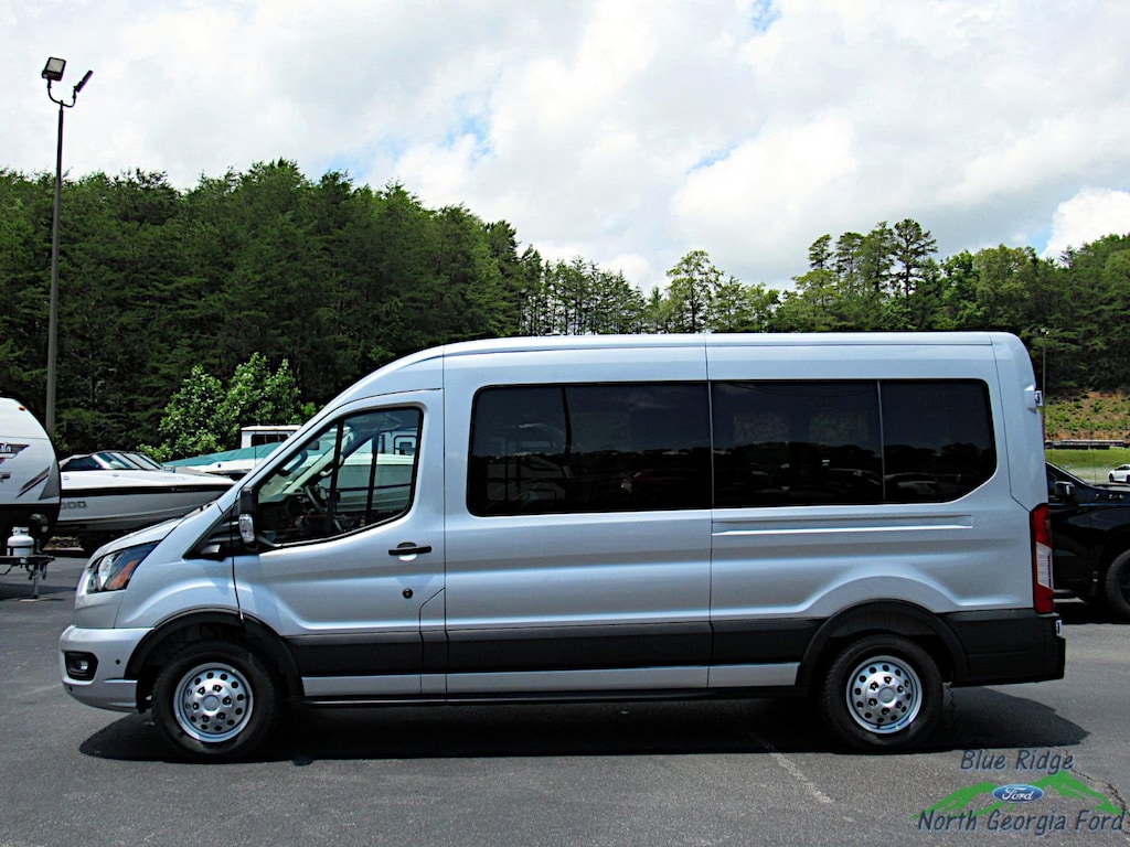 New 2025 Ford Transit Passenger Wagon T-350 148 Med Roof XLT AWD 15 Passenger Full-size Passenger Van