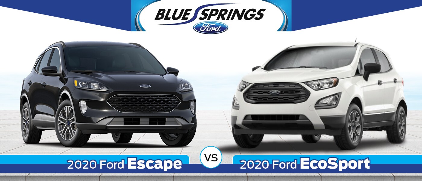 2020 Ford Escape vs. 2020 Ford EcoSport Comparison Blue Springs Ford
