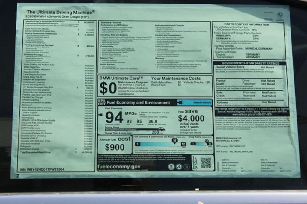 New 2026 BMW i4 xDrive40 Hatchback