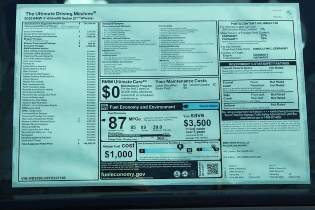 New 2026 BMW i7 xDrive60 Sedan