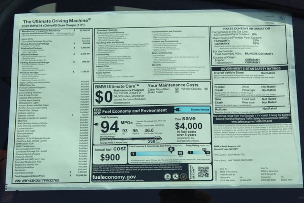 New 2026 BMW i4 xDrive40 Hatchback