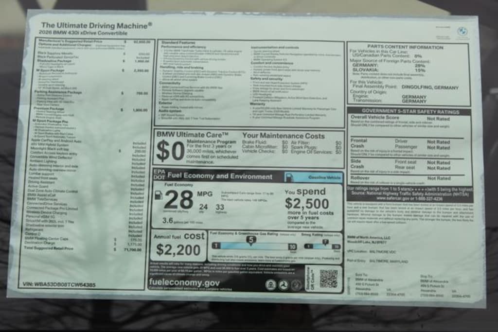 New 2026 BMW 4 Series 430i xDrive Convertible