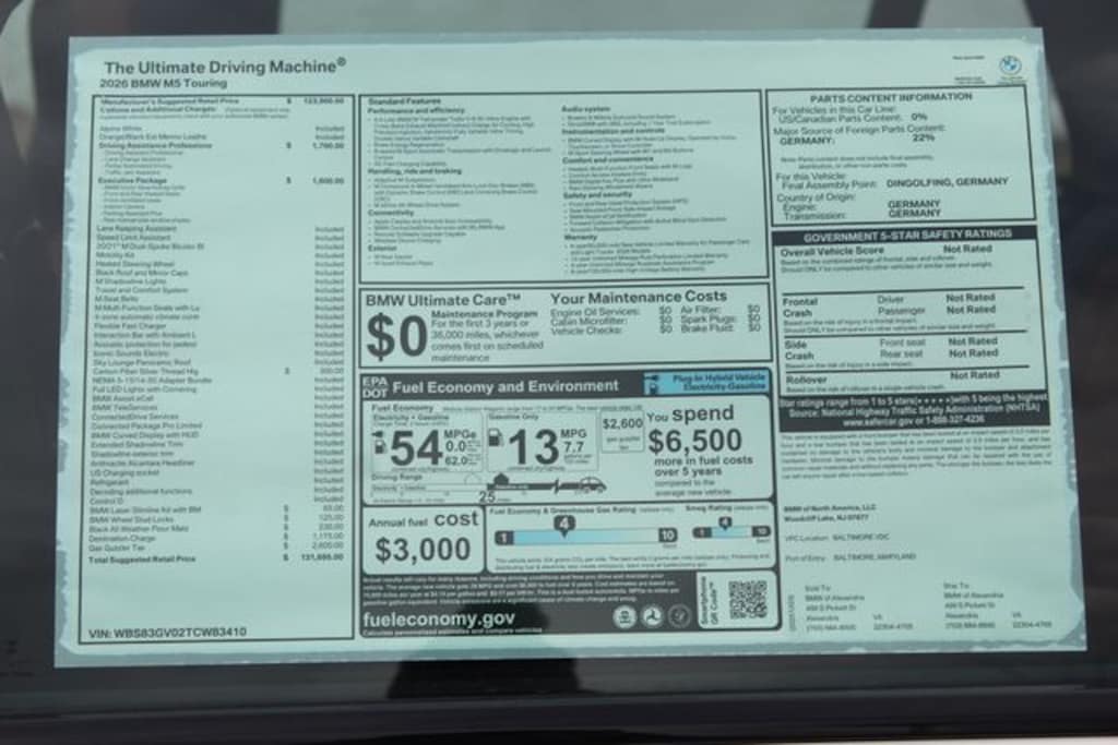 New 2026 BMW M5 Base Wagon